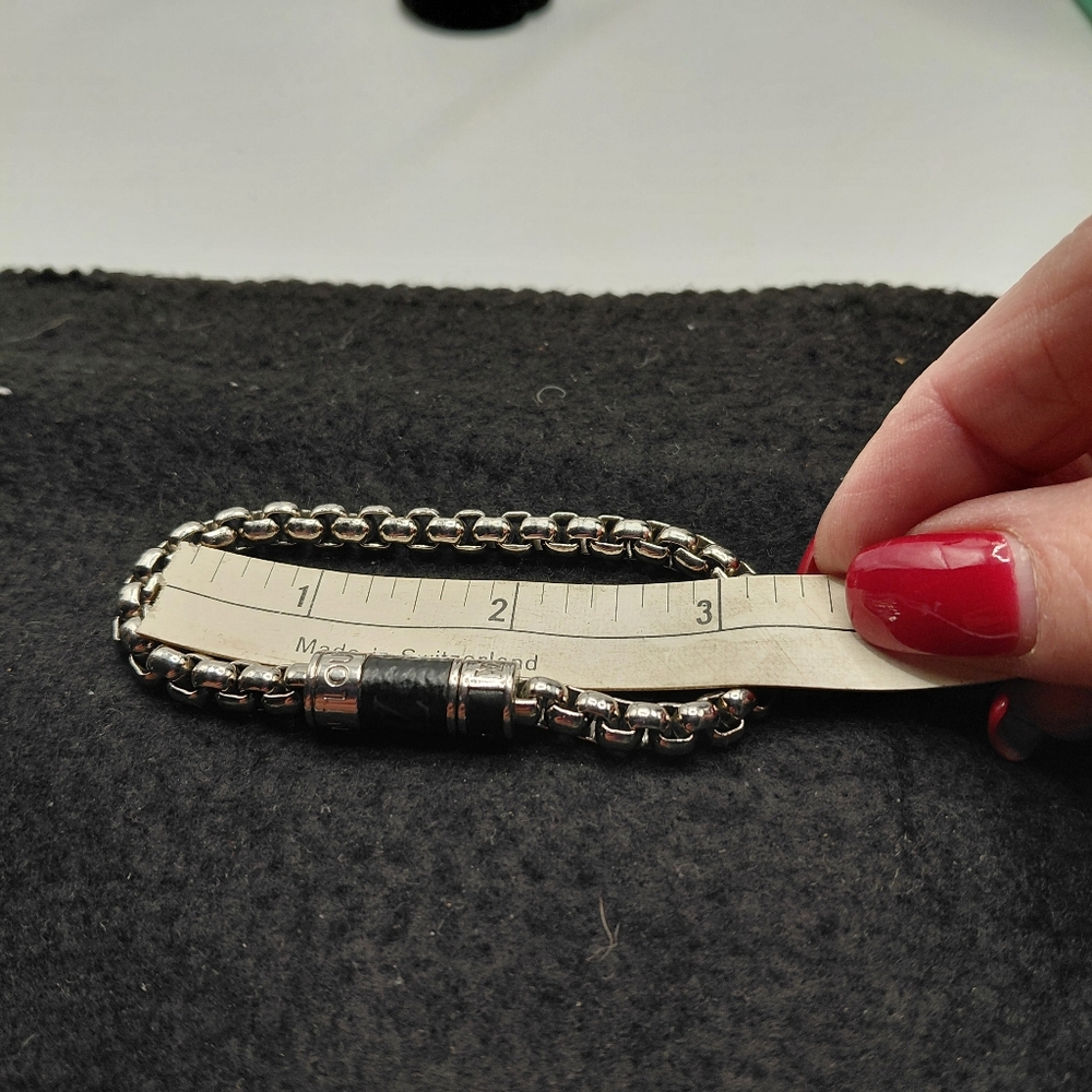 Louis Vuitton  M62592 Silver Bracelet Chain Monogram-eclipse - Picture 10 of 11